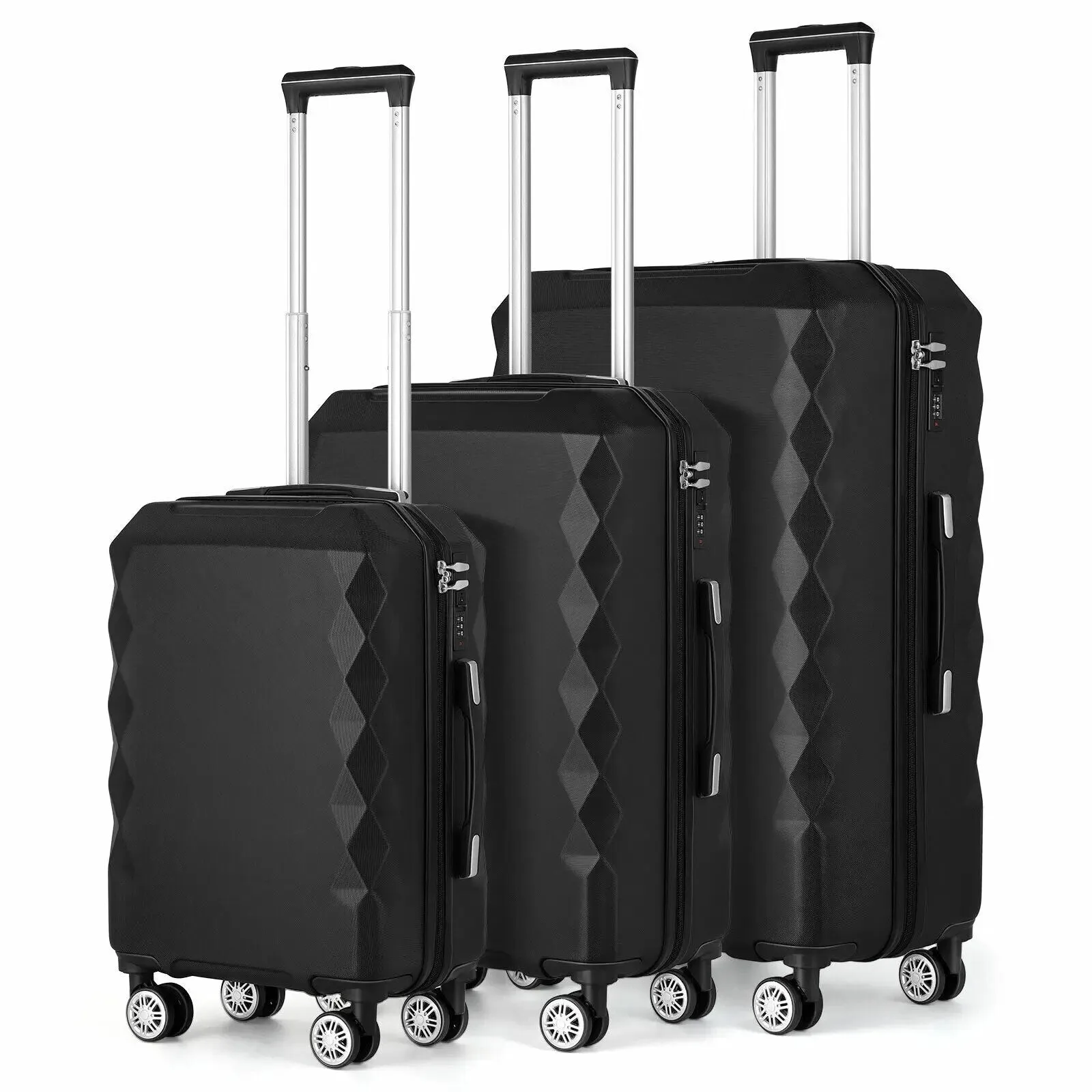 Hawkeye 3-Piece Hard Side Luggage Set, 3 Rolling Cases, 20/24/28 inches