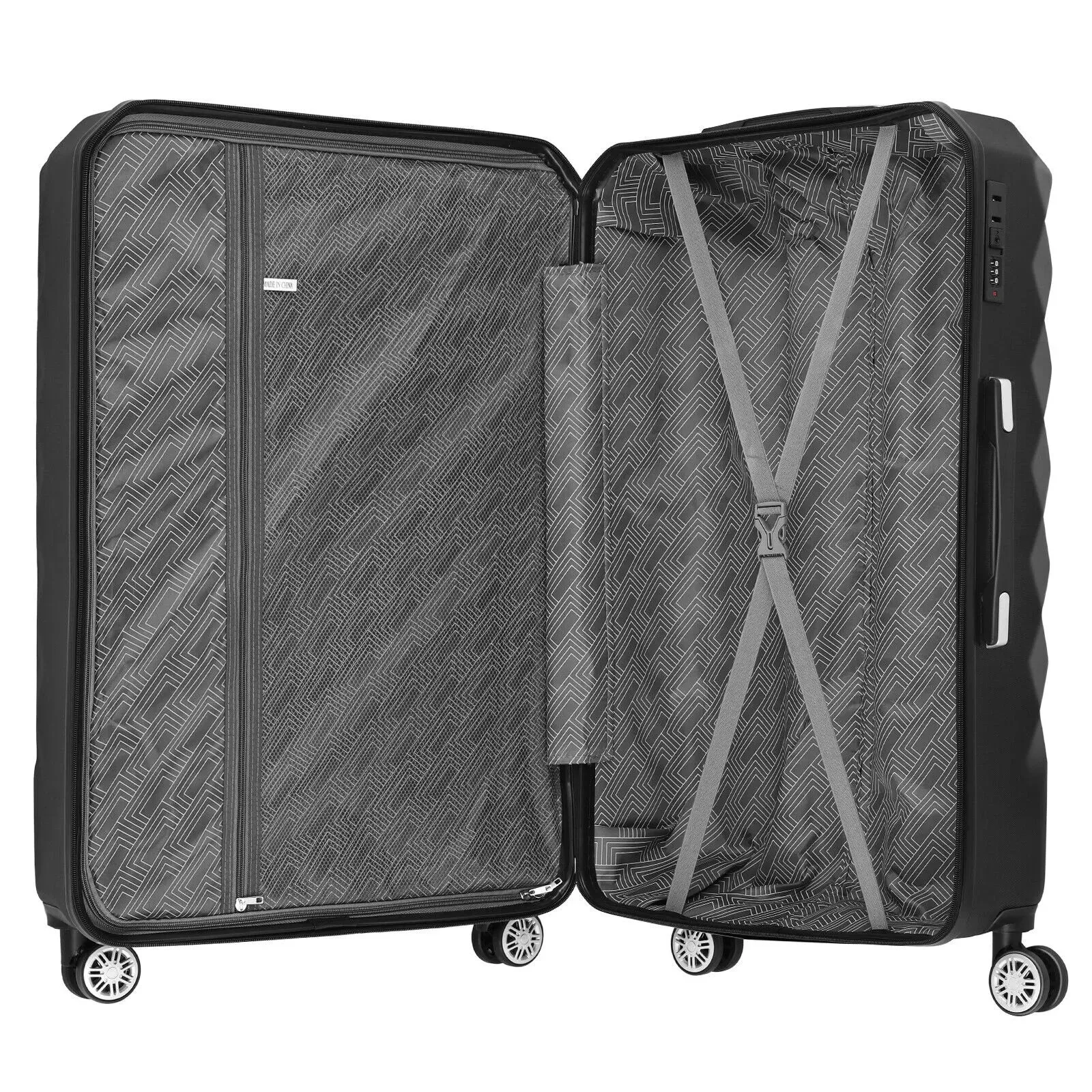 Hawkeye 3-Piece Hard Side Luggage Set, 3 Rolling Cases, 20/24/28 inches