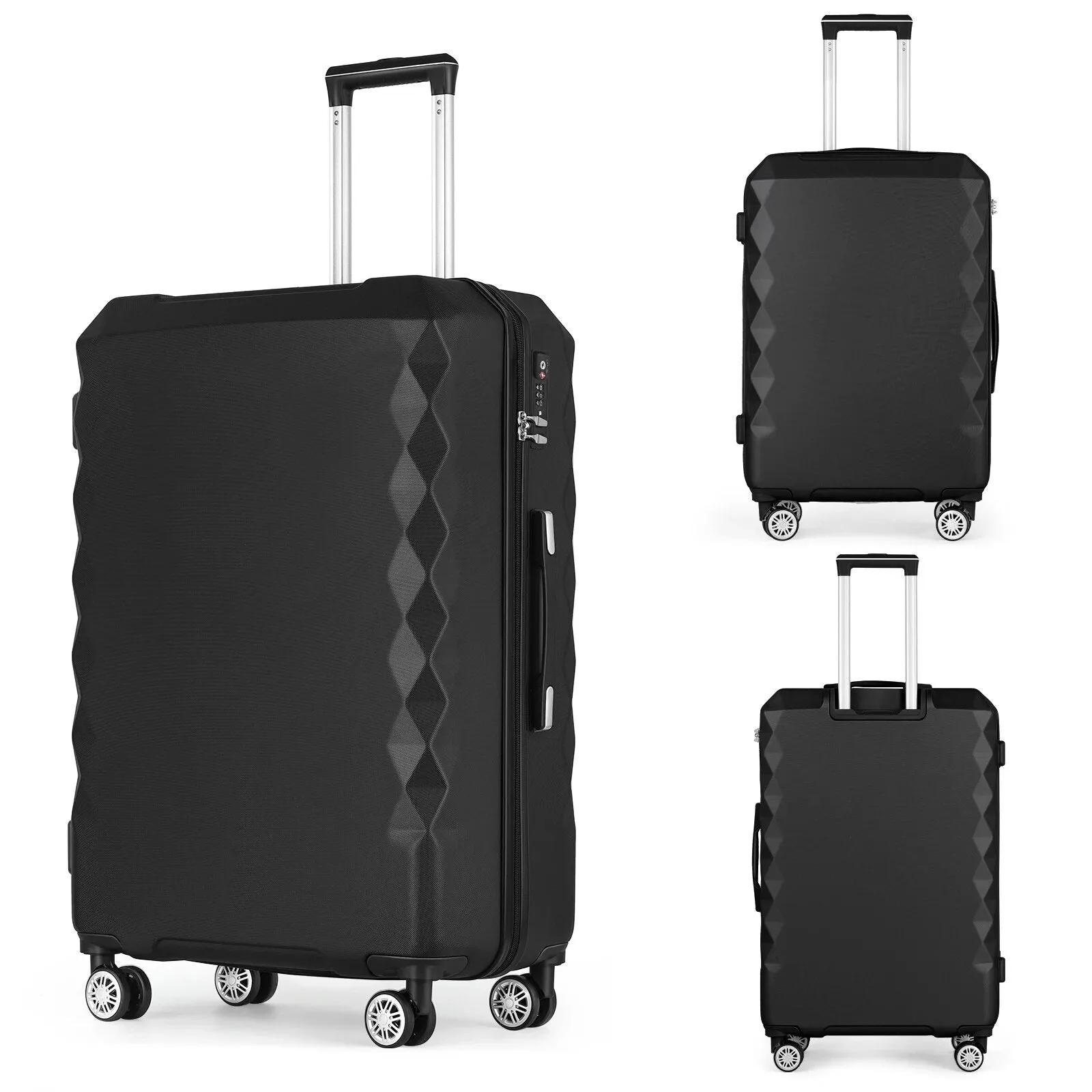 Hawkeye 3-Piece Hard Side Luggage Set, 3 Rolling Cases, 20/24/28 inches