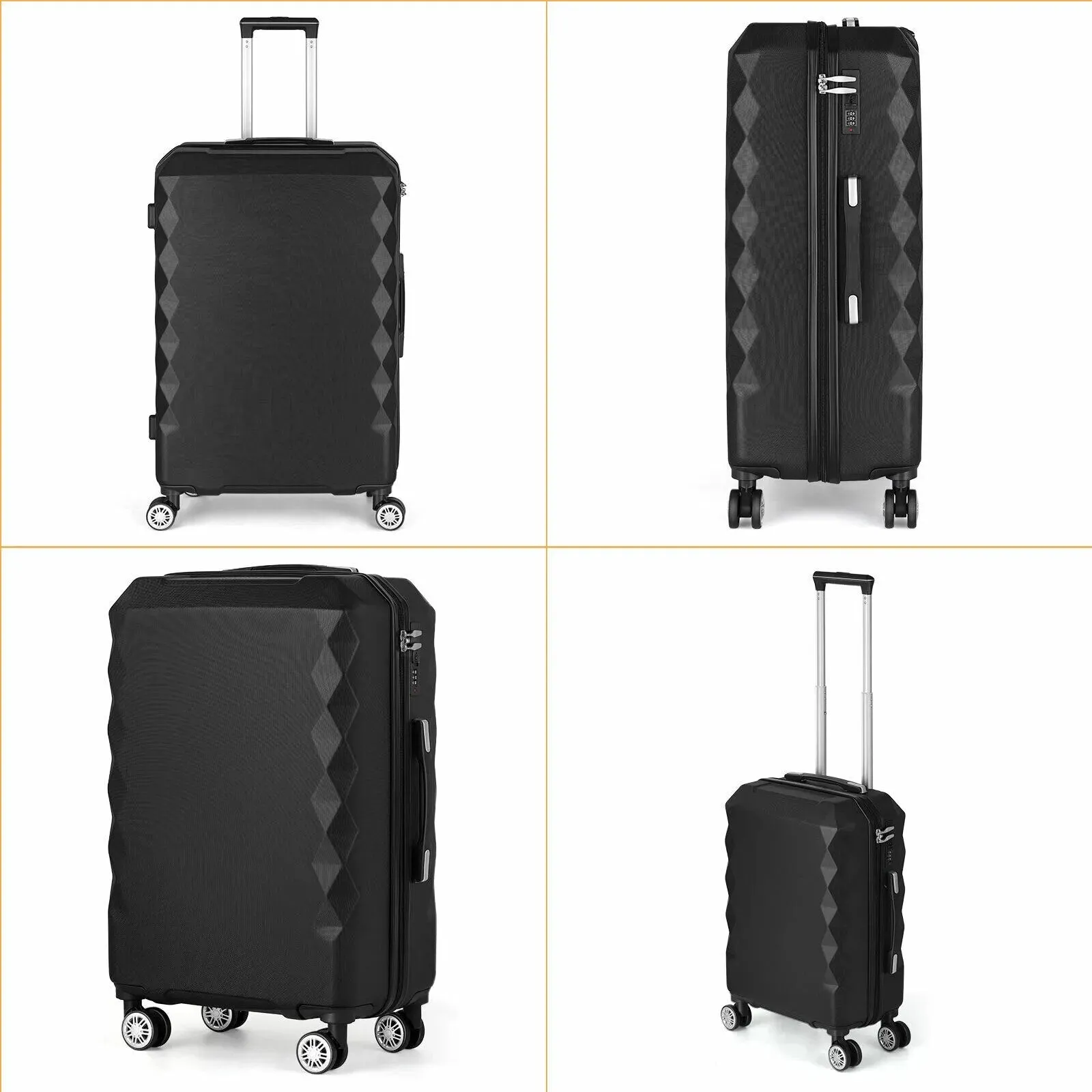 Hawkeye 3-Piece Hard Side Luggage Set, 3 Rolling Cases, 20/24/28 inches
