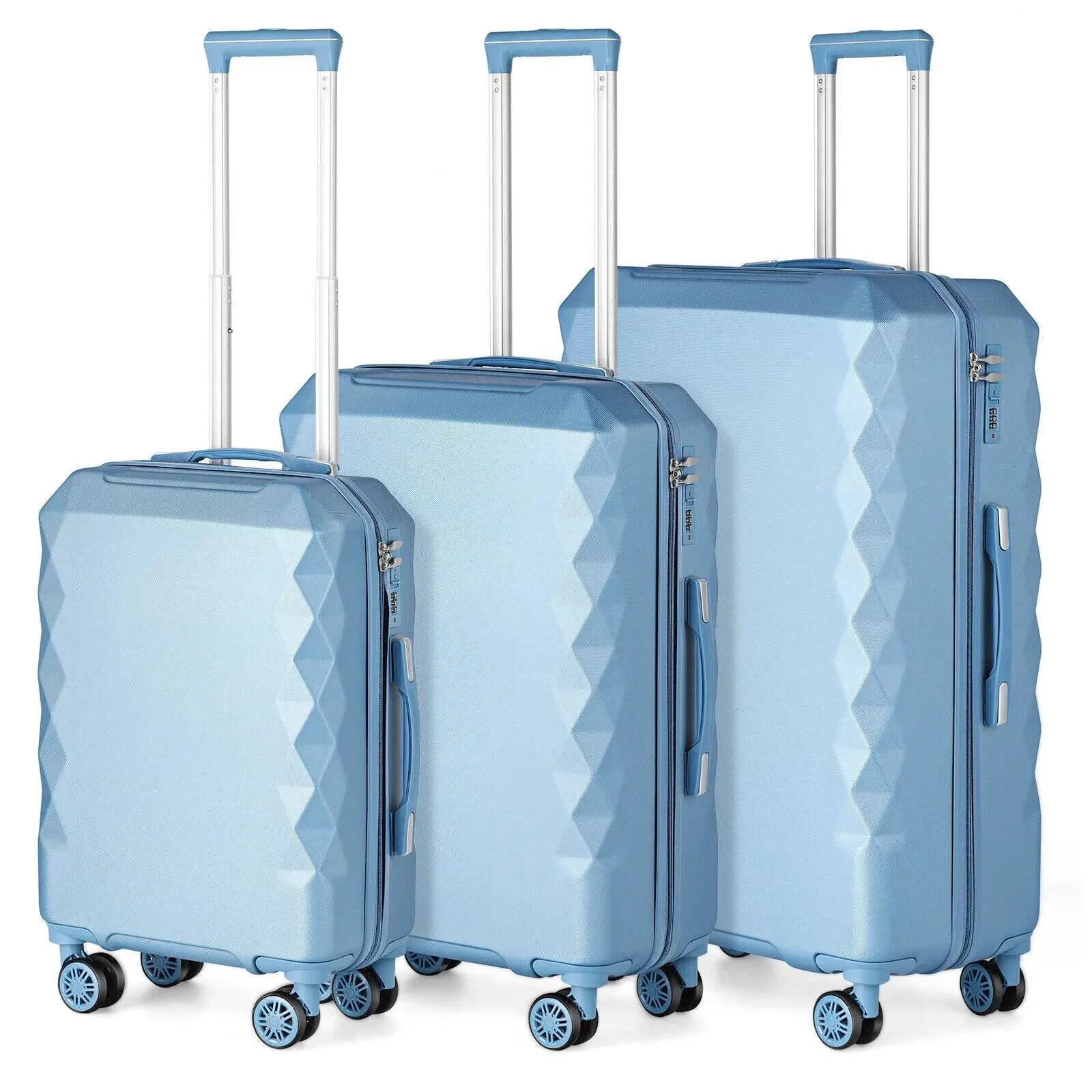 Hawkeye 3-Piece Hard Side Luggage Set, 3 Rolling Cases, 20/24/28 inches