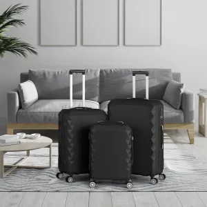 Hawkeye 3-Piece Hard Side Luggage Set, 3 Rolling Cases, 20/24/28 inches