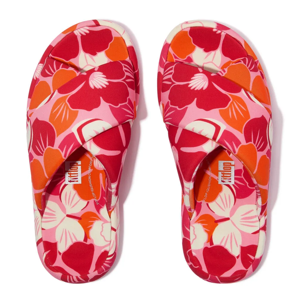 IQUSHION D-Luxe Padded Flowerz Cross Slides