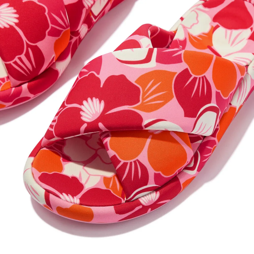 IQUSHION D-Luxe Padded Flowerz Cross Slides
