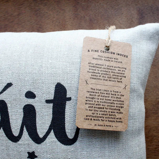 Irish Language Gifts | Cushion | Irish Linen Throw Pillow - Áit Shona