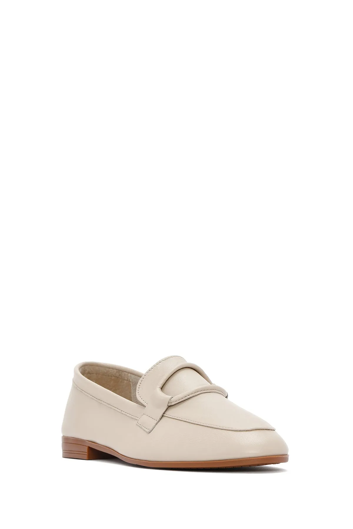 Kadın Bej Deri Casual Loafer