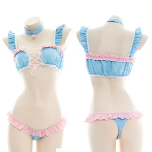 Kawaii Pastel Ruffle Lingerie