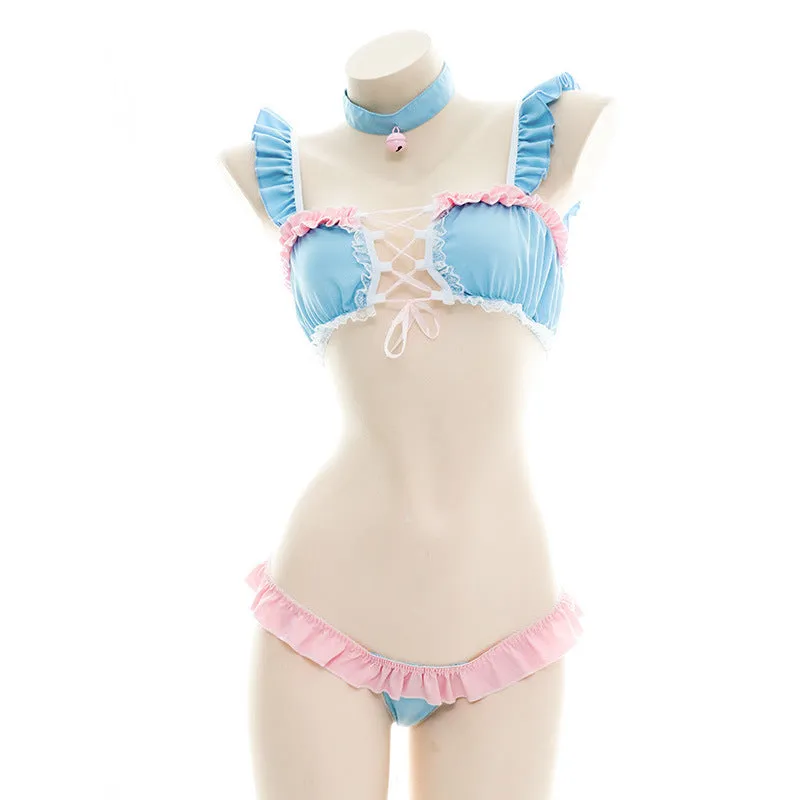 Kawaii Pastel Ruffle Lingerie