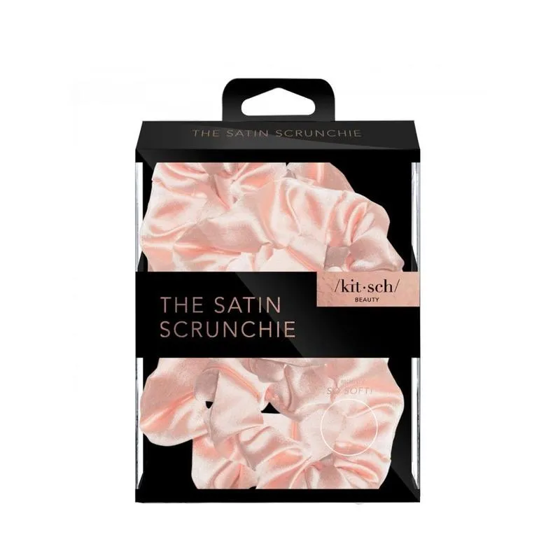 Kitsch Satin Sleep Scrunchies 5pc - Blush