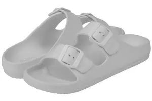 Ladies Double Strap Injected EVA Sandal with Buckles