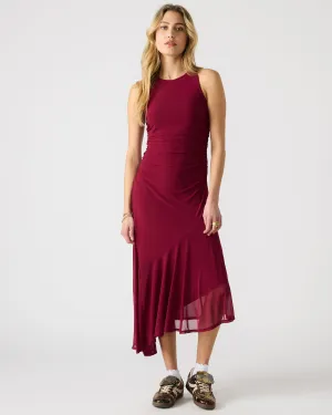 LANEY DRESS - BEET RED