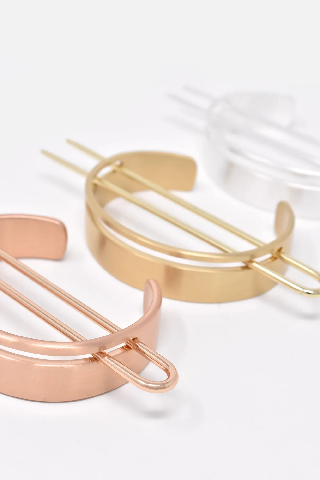 Le Luxe Hair Brass Cuff & Pin