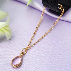 Lilac Teardrop Chain Watch Charm