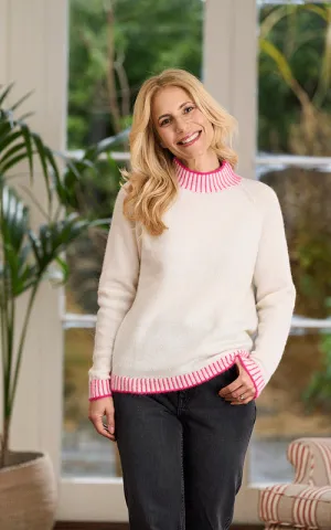 Luella Womens Faith Jumper - White/pink