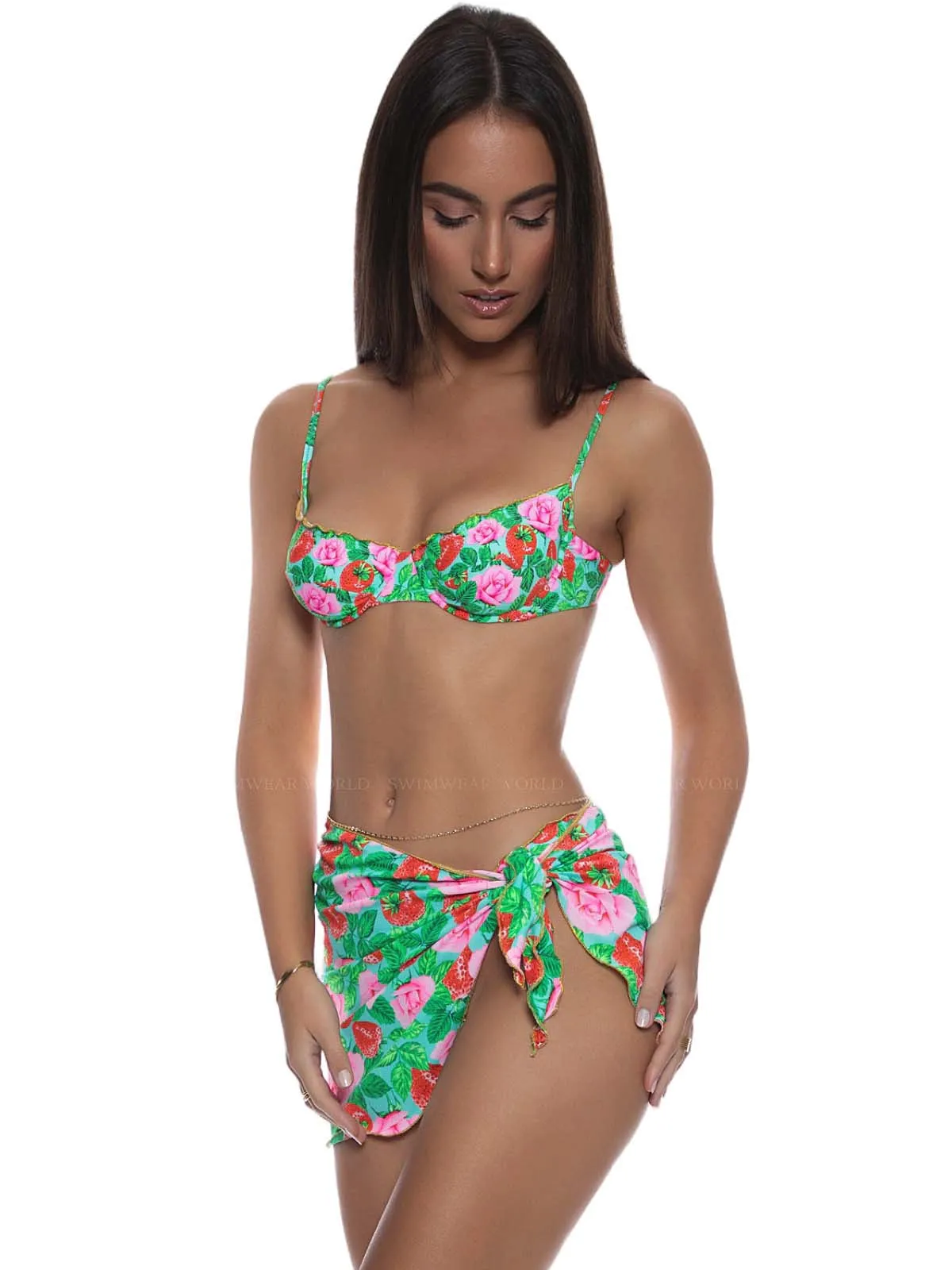 Luxe Stitch Sarong Mini Skirt