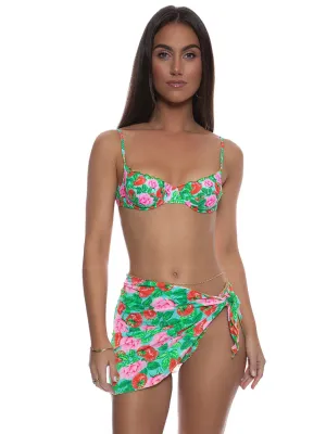Luxe Stitch Sarong Mini Skirt