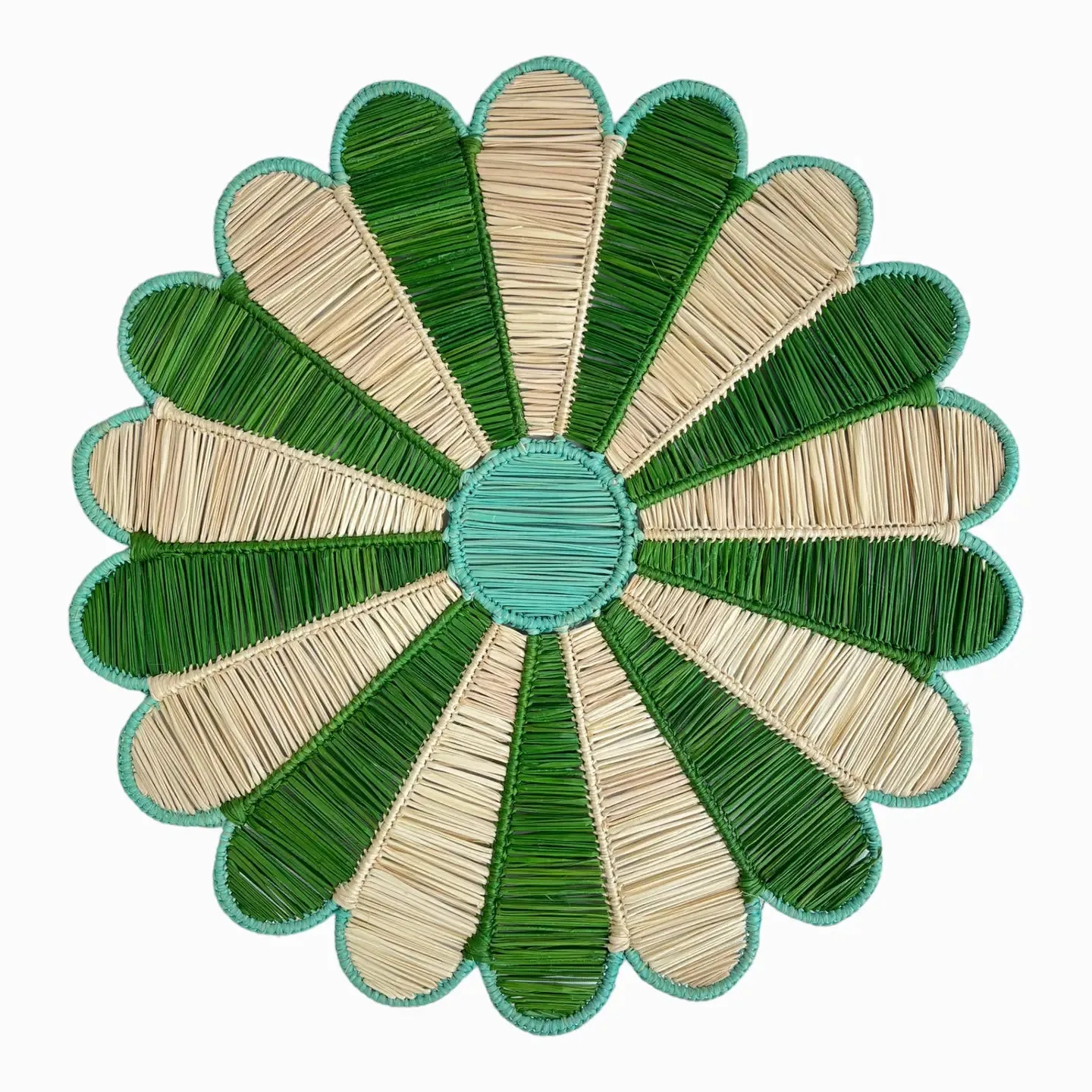 Margarita Placemat Olive/Aquamarine