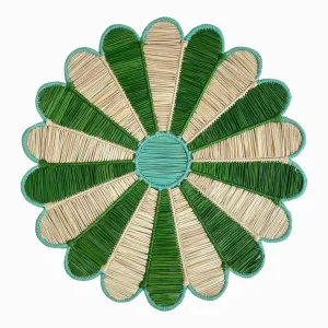 Margarita Placemat Olive/Aquamarine