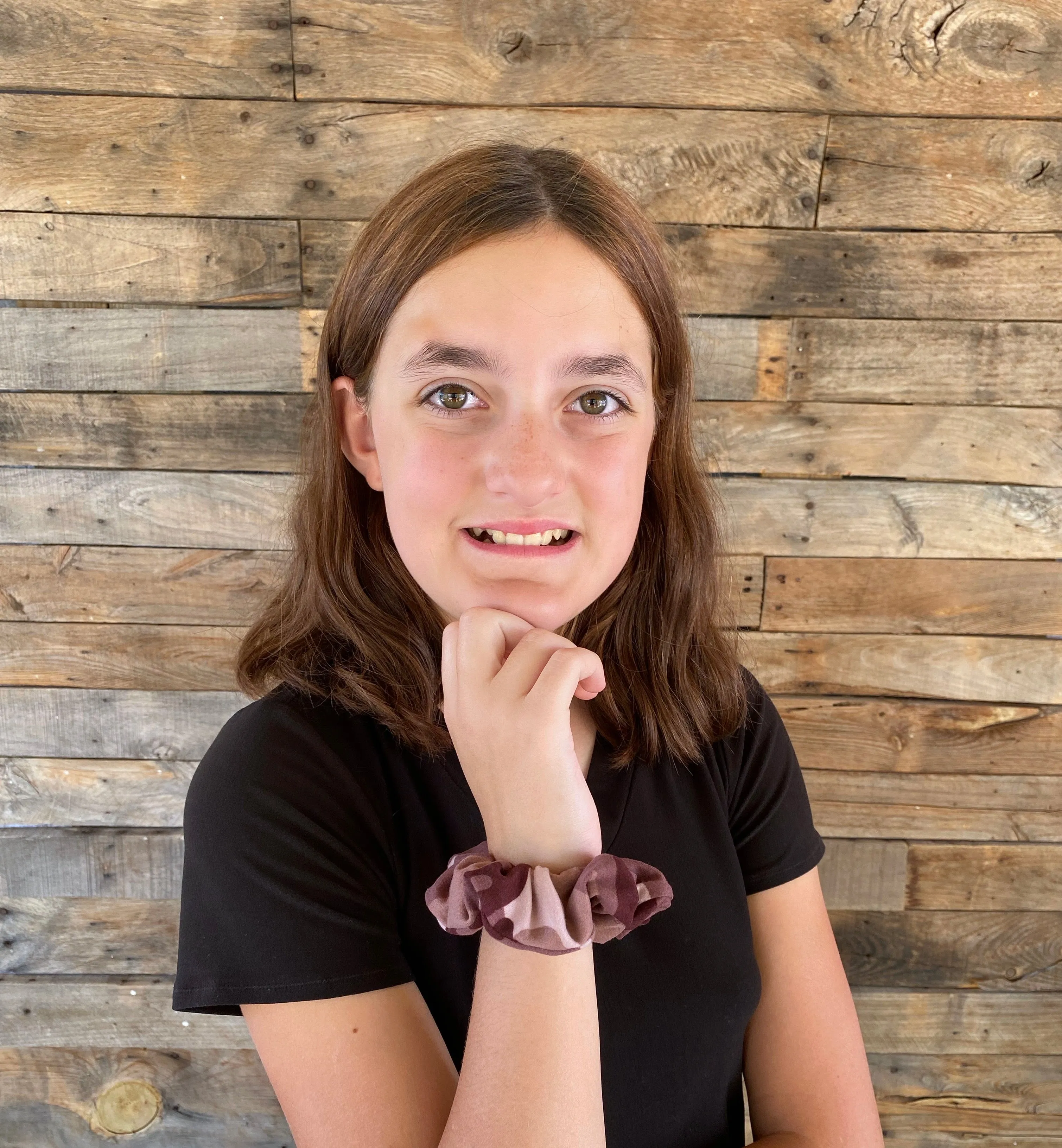 Mauve Camouflage Matte Scrunchie