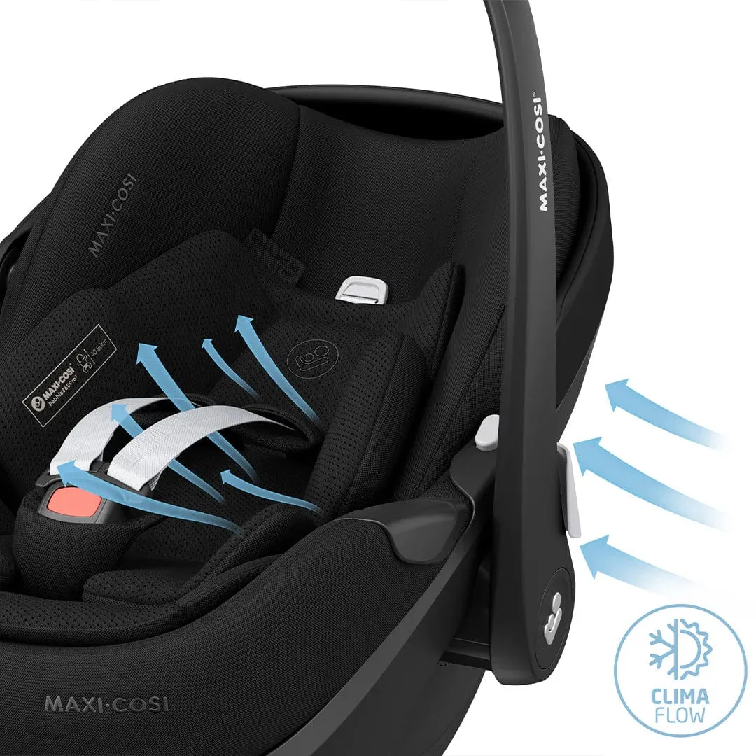 Maxi Cosi Pebble 360 PRO 2 Car Seat and Base - Twillic Black