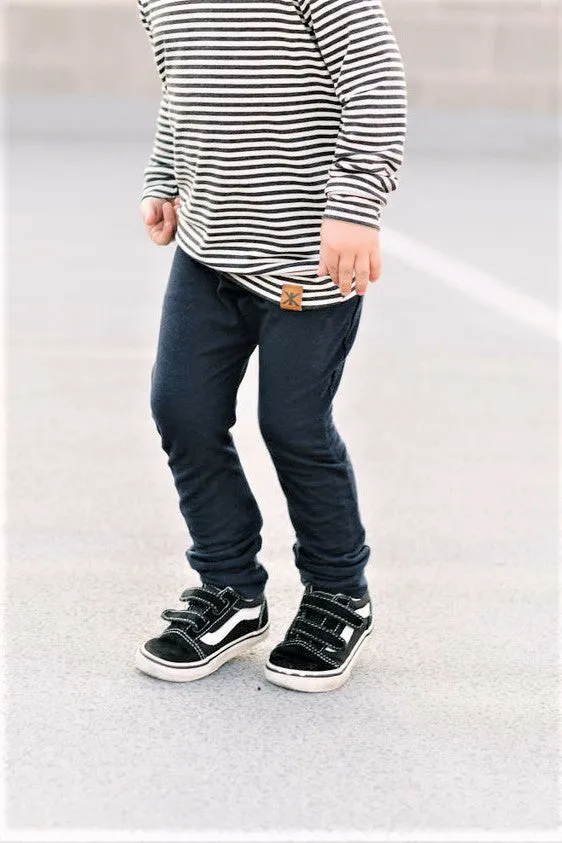 Midnight Navy Bamboo Skinnies up to 4/5y