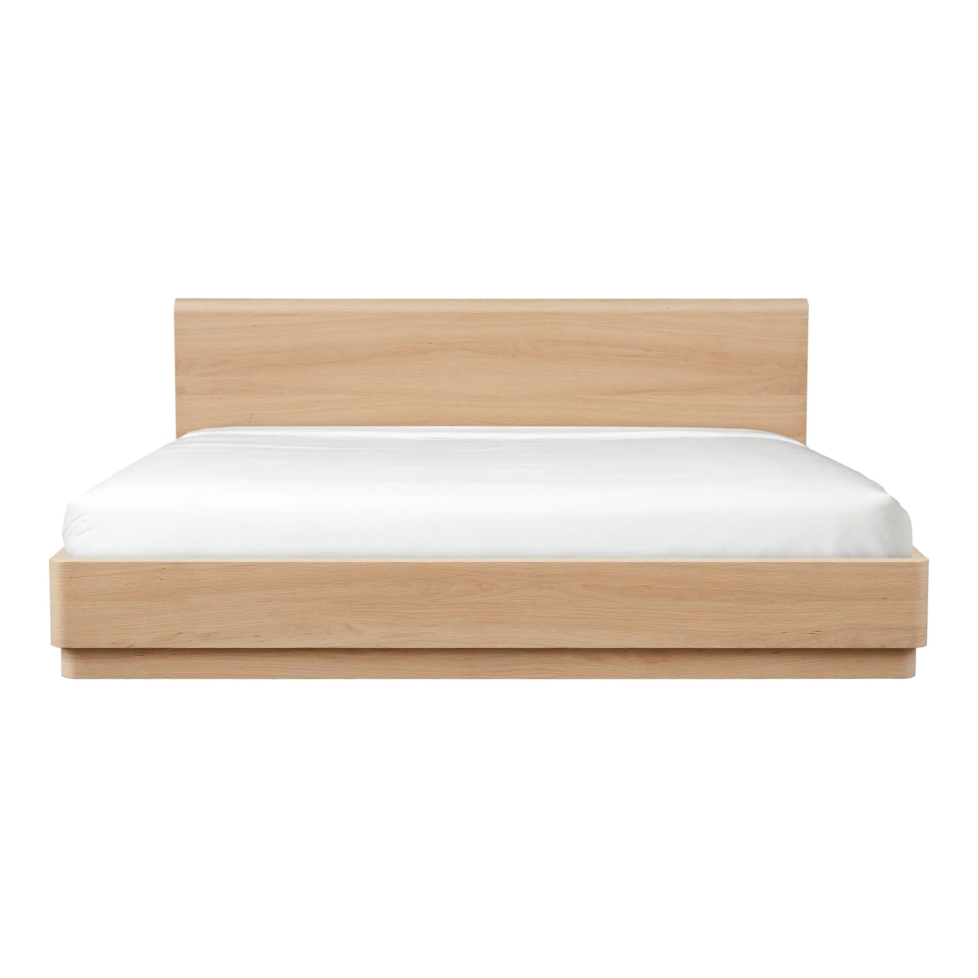 Moe's Home Collection Round Off Light Oak Brown Queen Bed