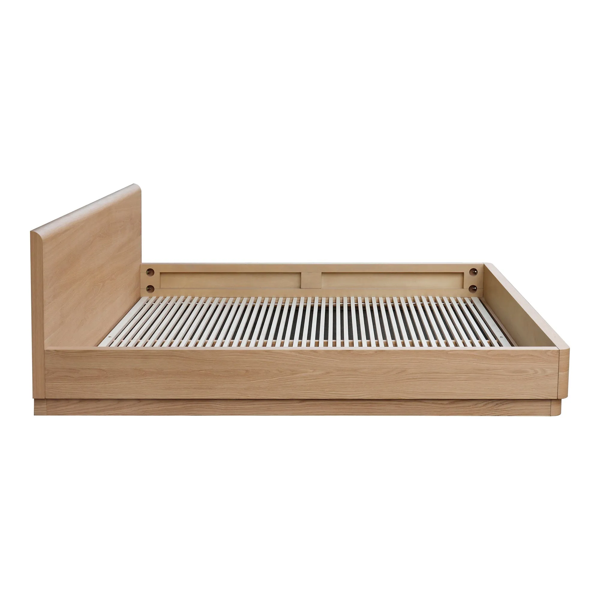 Moe's Home Collection Round Off Light Oak Brown Queen Bed