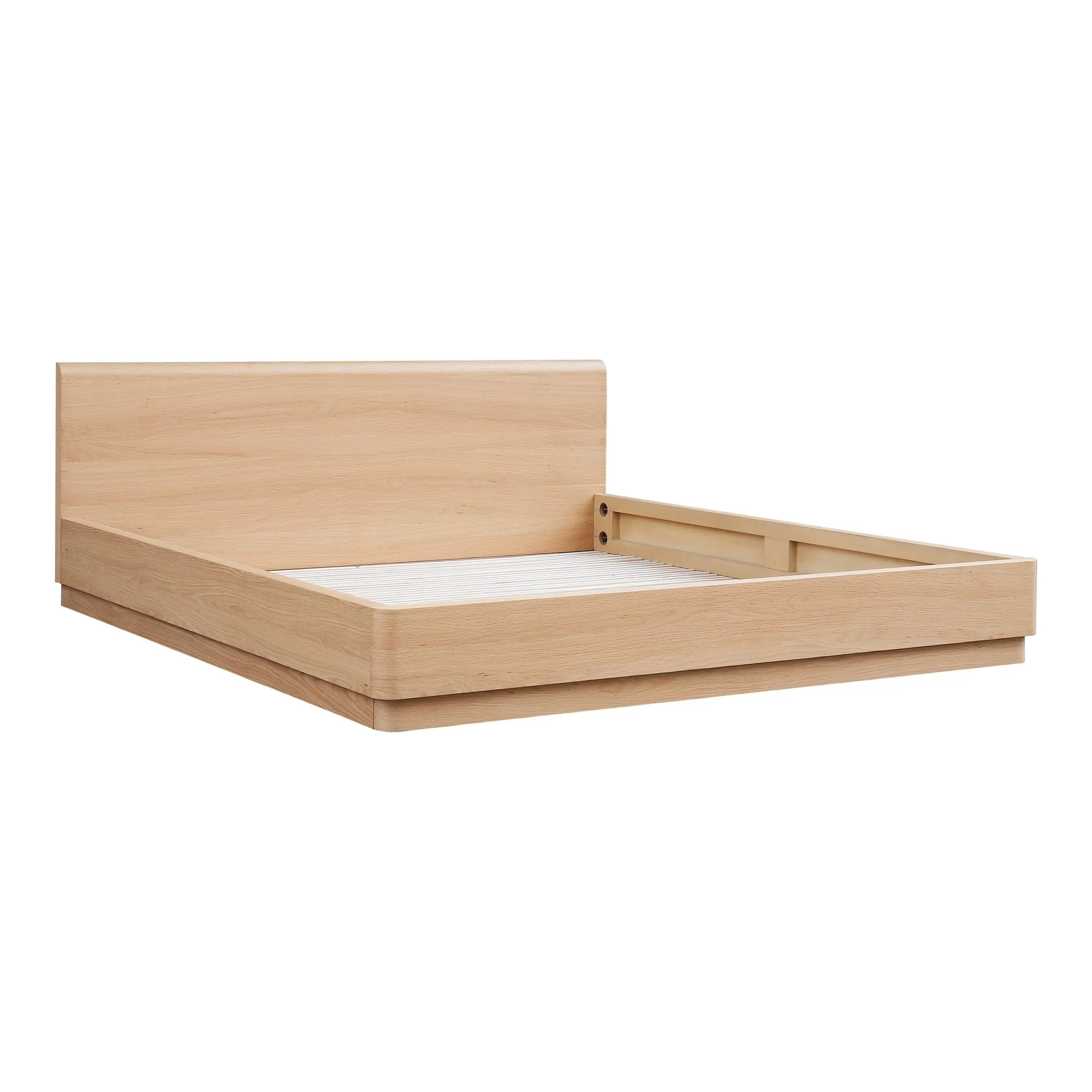 Moe's Home Collection Round Off Light Oak Brown Queen Bed
