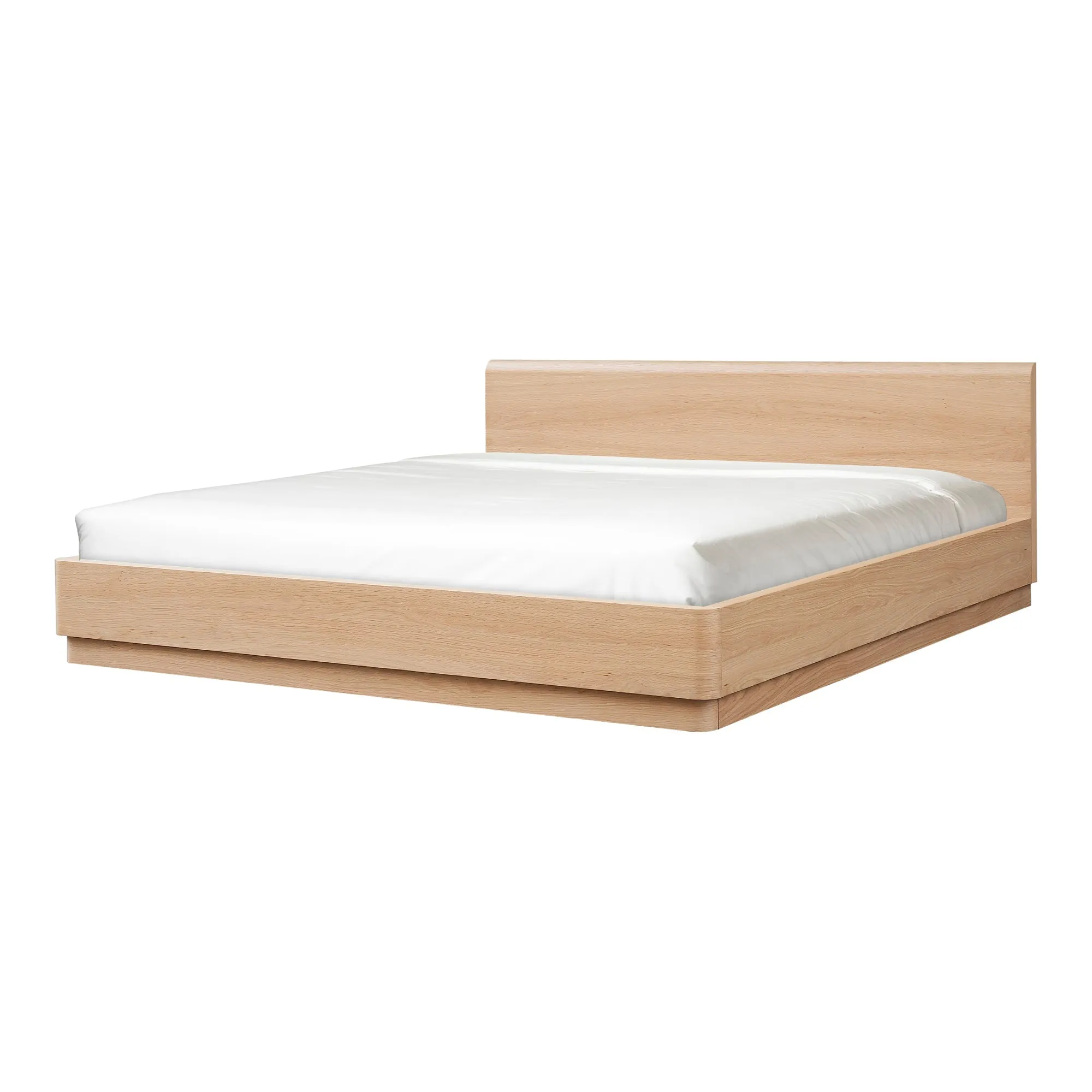 Moe's Home Collection Round Off Light Oak Brown Queen Bed