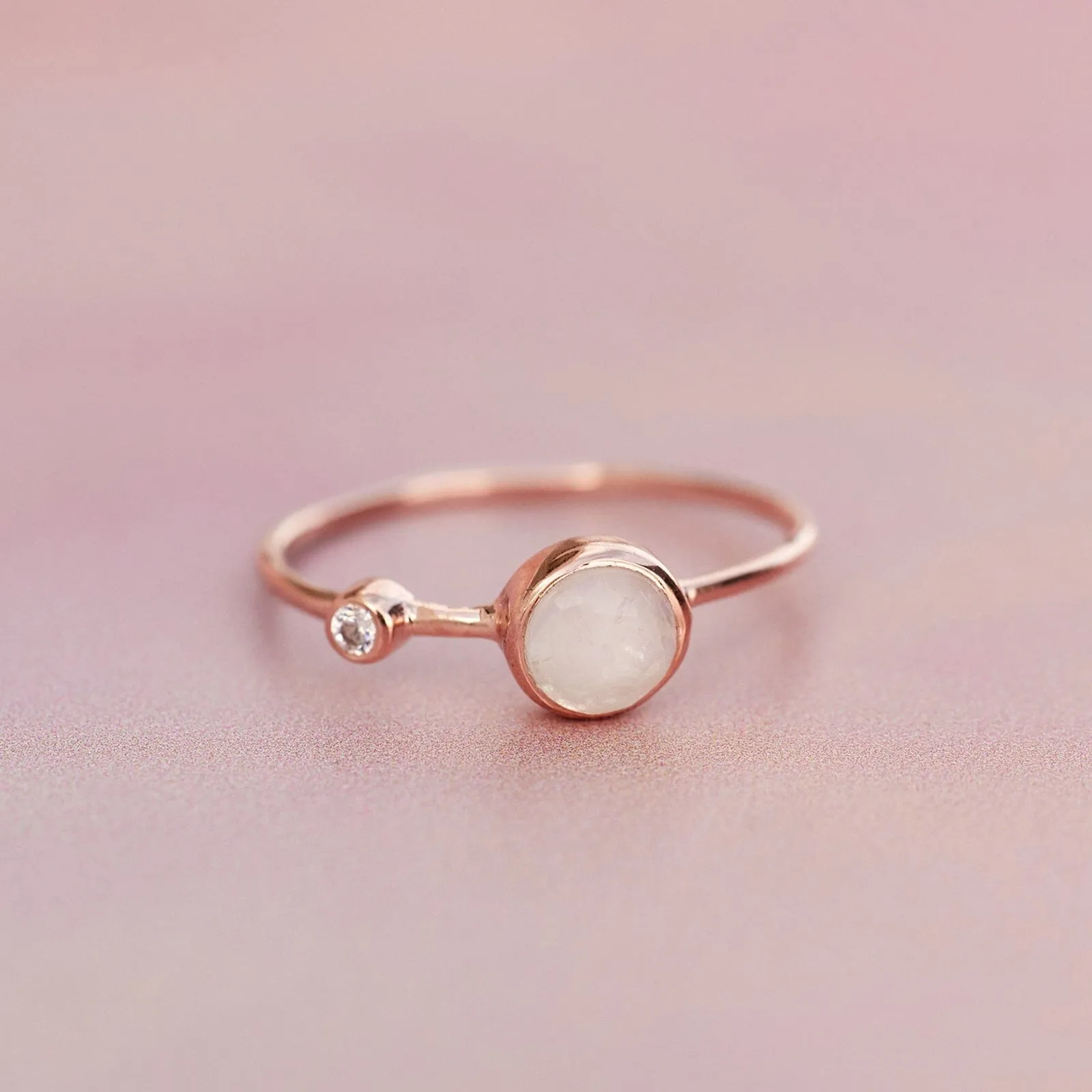 Moonstone Double Stone Ring