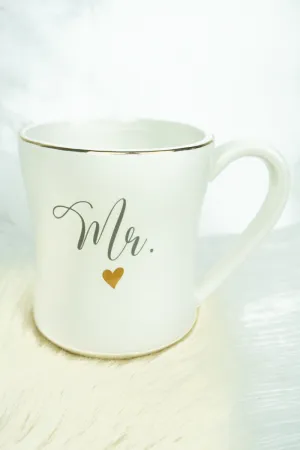 Mr Textured Heart Ceramic Mug