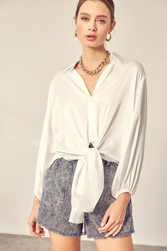 Mustard Seed Junior FRONT TIE SHIRT