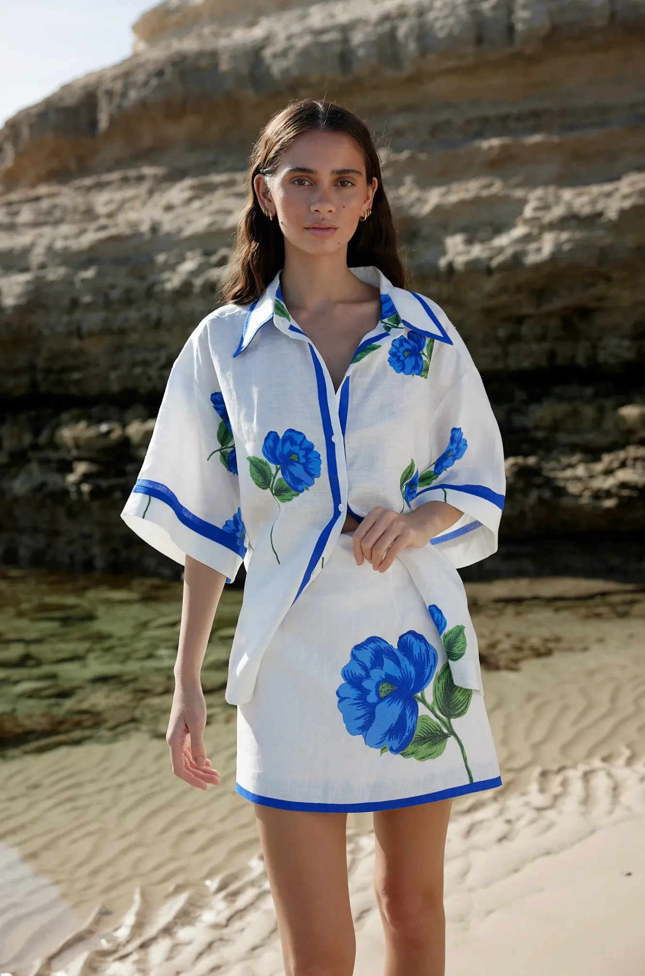 NERI Shirt | FOAM/CELESTE