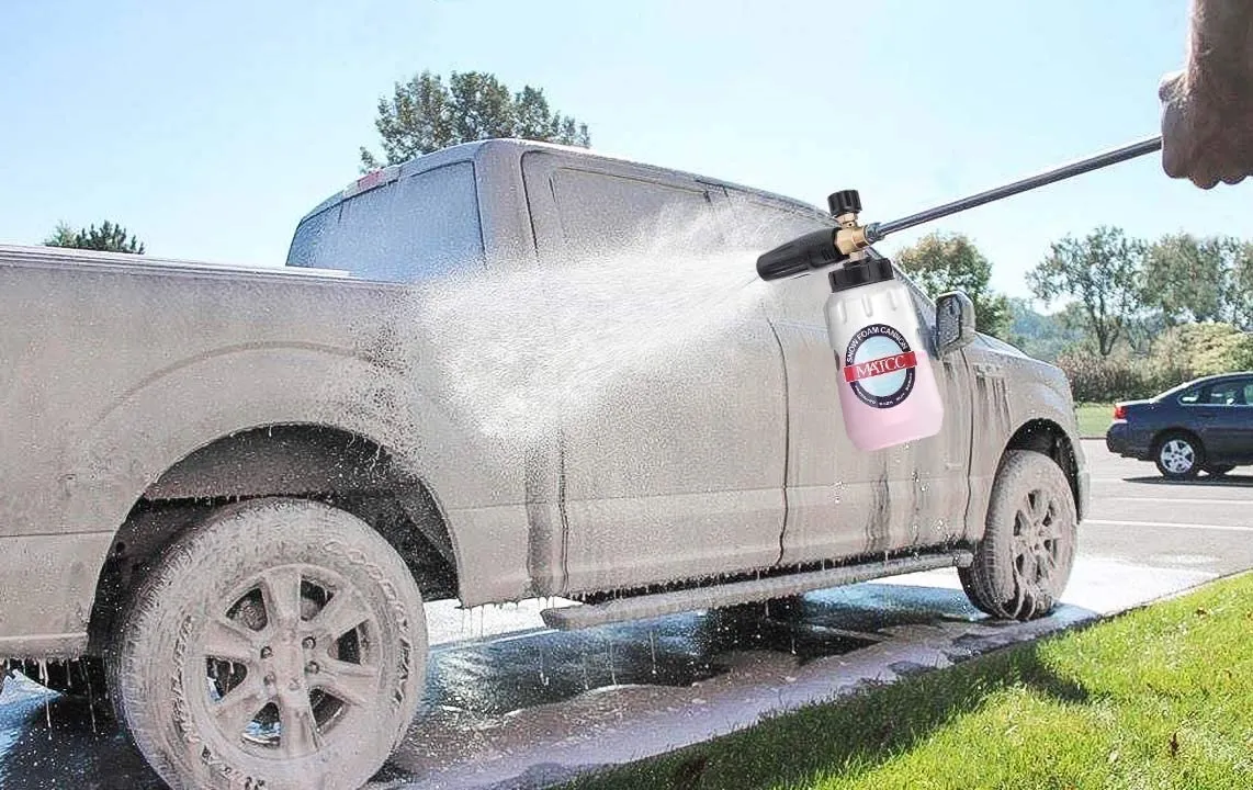 New MATCC Foam Cannon III Heavy Duty Car Foam Blaster Wide Nick Bottle Adjustable Snow Foam Lance for Pressure Washer with 1/4'' Quick Connector