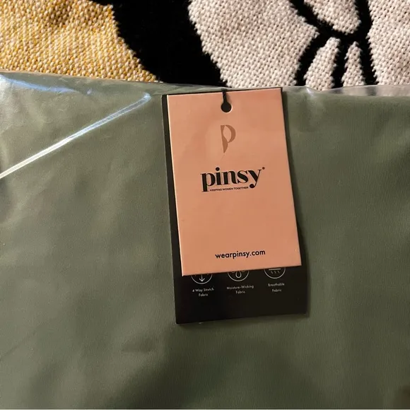 New Pinsy High Neck Hourglass Shapewear Cheeky Bodysuit in Sage Size XL