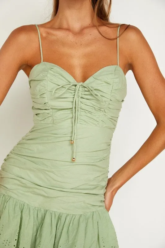 One and Only Collective Inc Ruched Cami Mini Dress