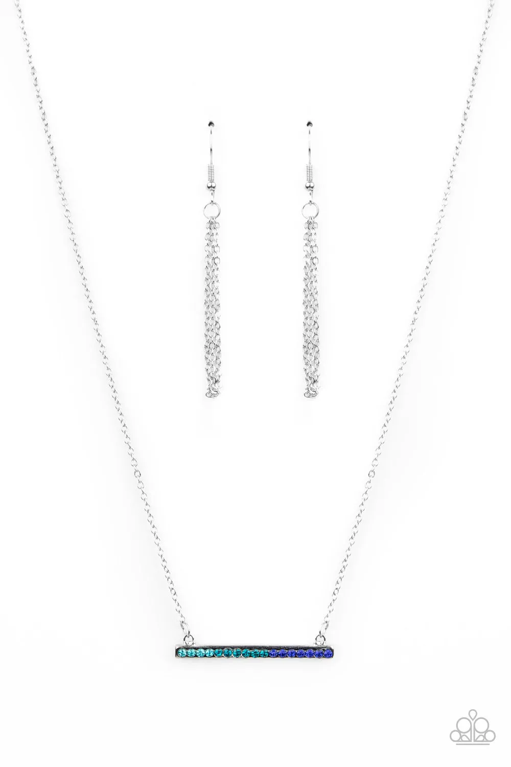 Paparazzi Sparkly Spectrum Necklace Blue