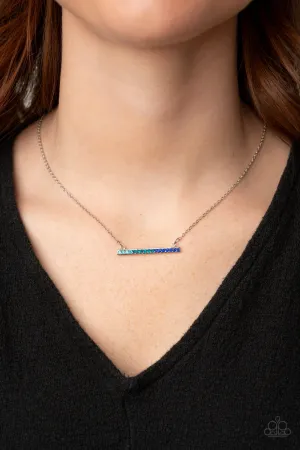 Paparazzi Sparkly Spectrum Necklace Blue
