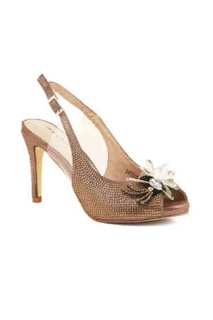 Party Wear Sling Back I47216-Brown