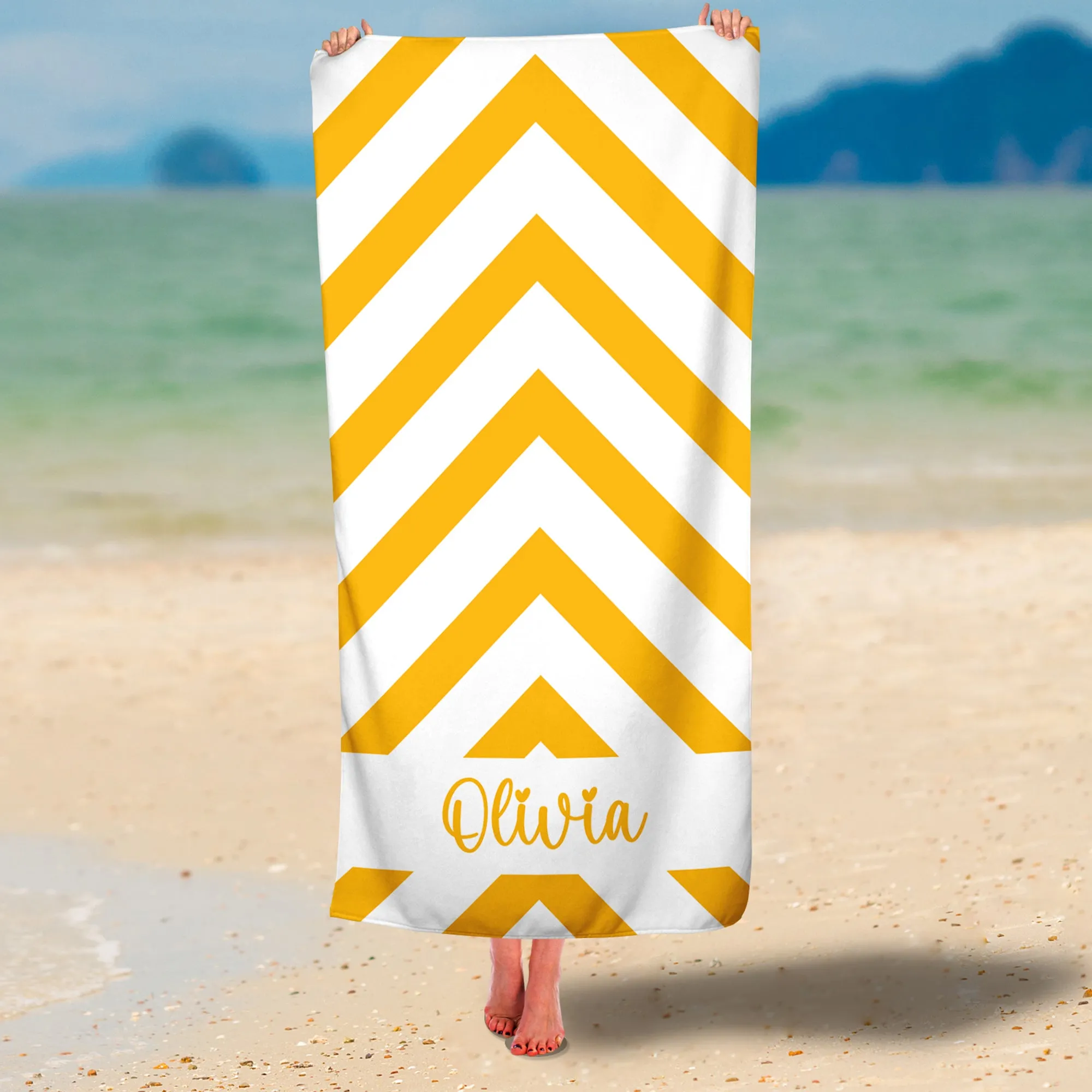 Personalized Strips Premium Beach/Pool Towel