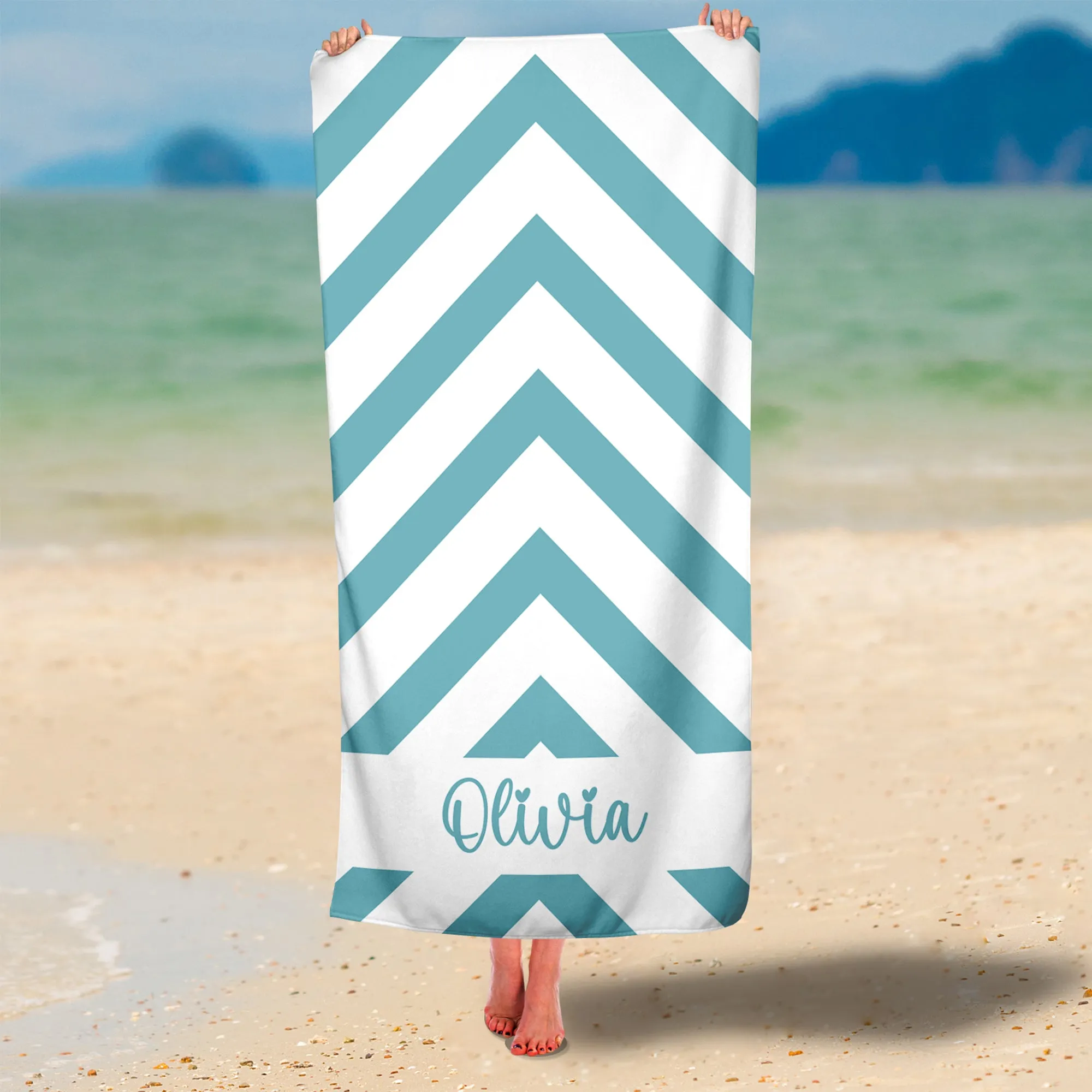 Personalized Strips Premium Beach/Pool Towel