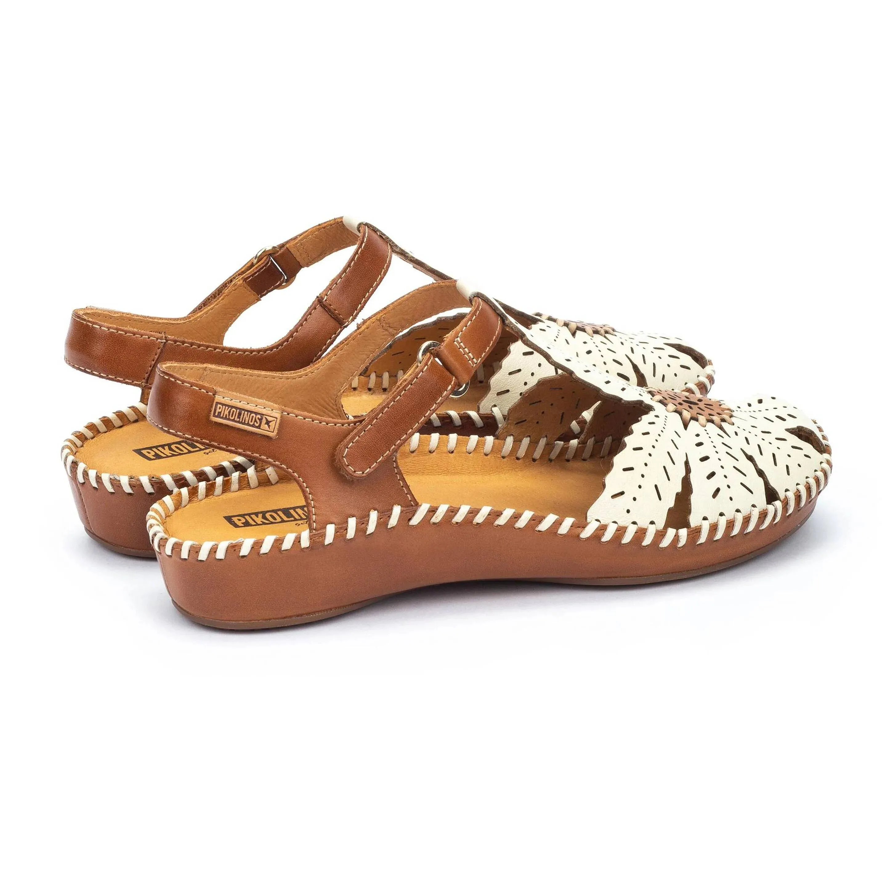 Pikolinos Women's Puerto Vallarta Semi-Open Toe Wedge Sandal - Nata