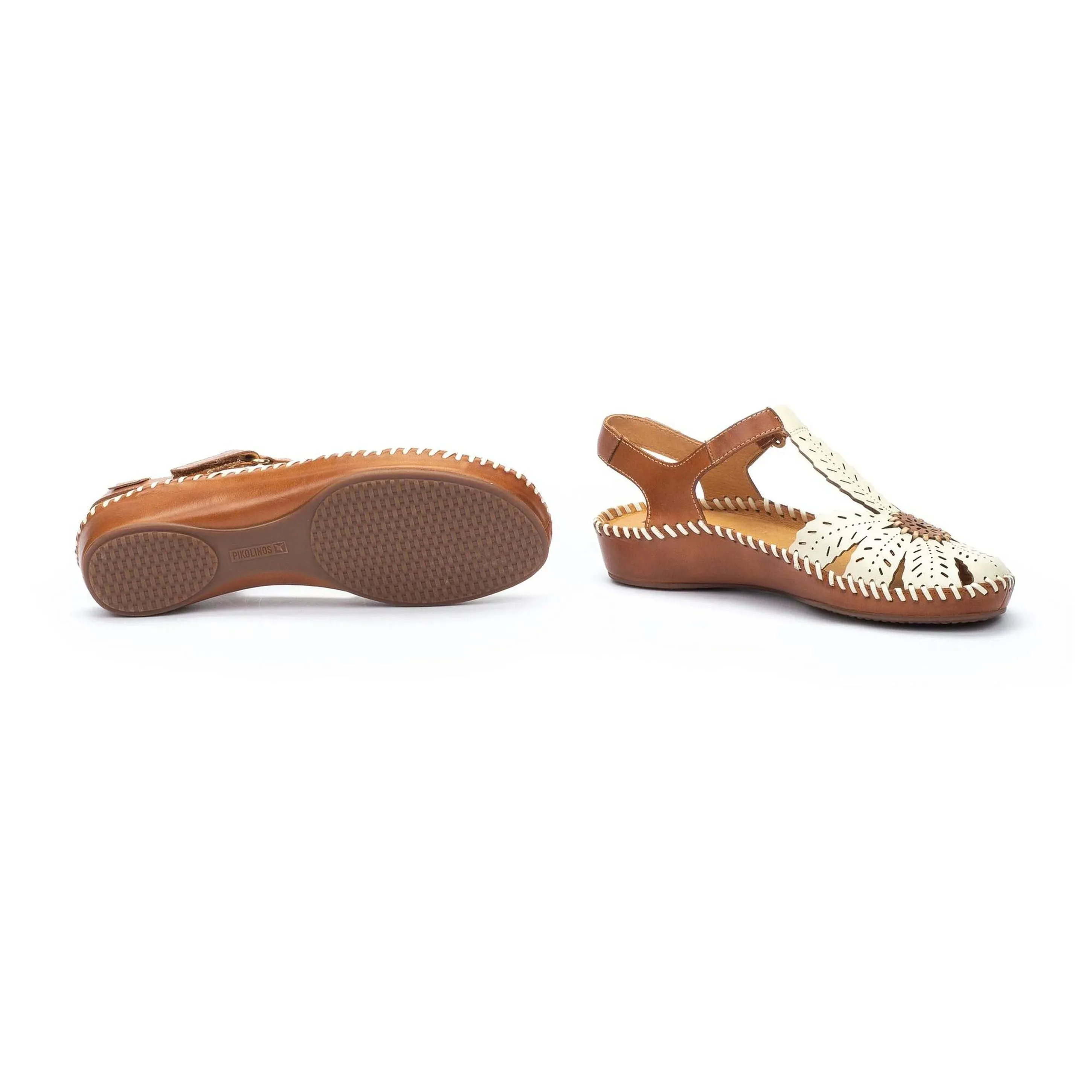 Pikolinos Women's Puerto Vallarta Semi-Open Toe Wedge Sandal - Nata