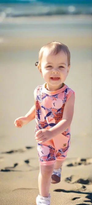 Pink Lemonade Shortie Snap Romper