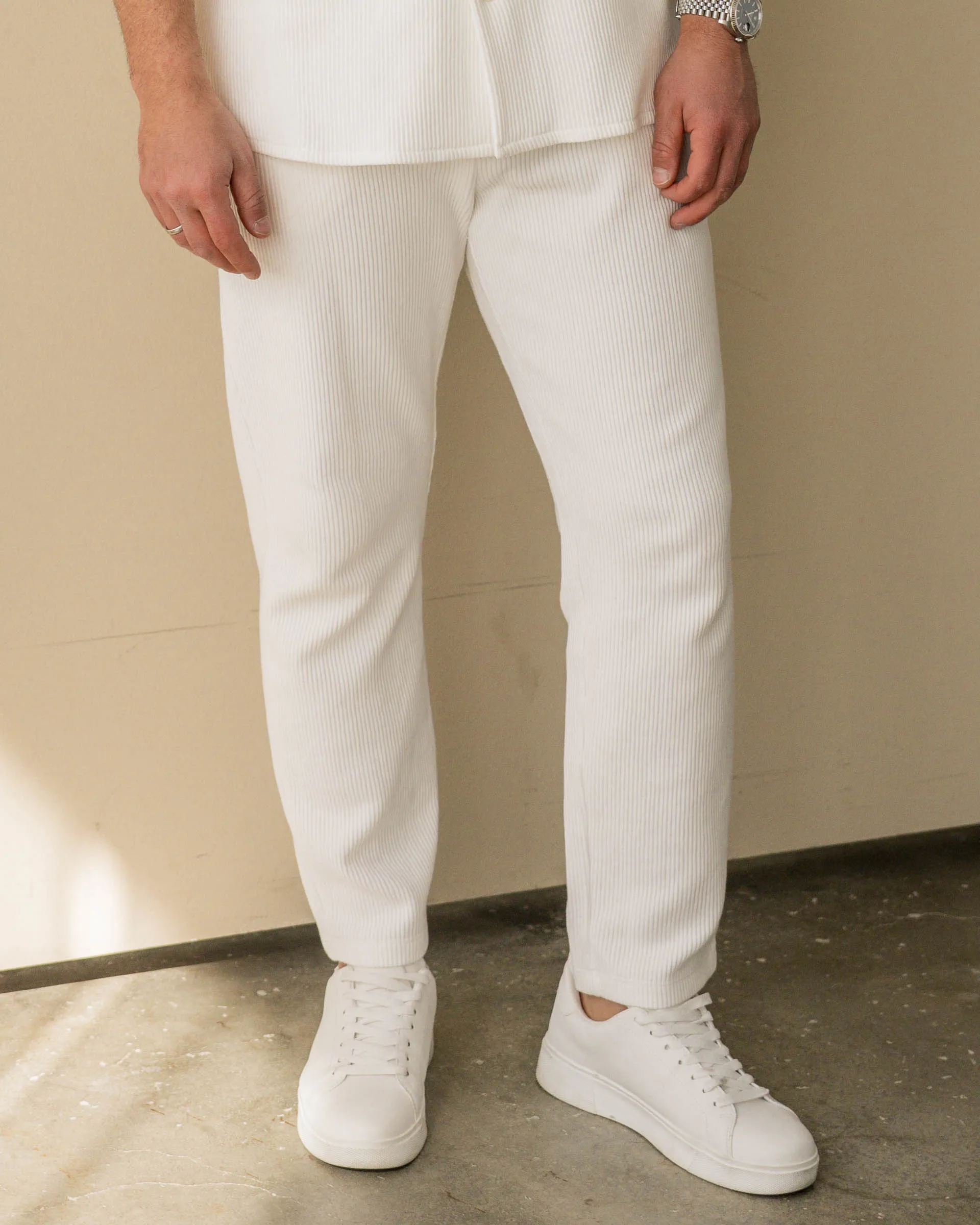 Plissee Pants (White)