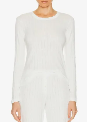 Pointelle Slim Fit Long Sleeve