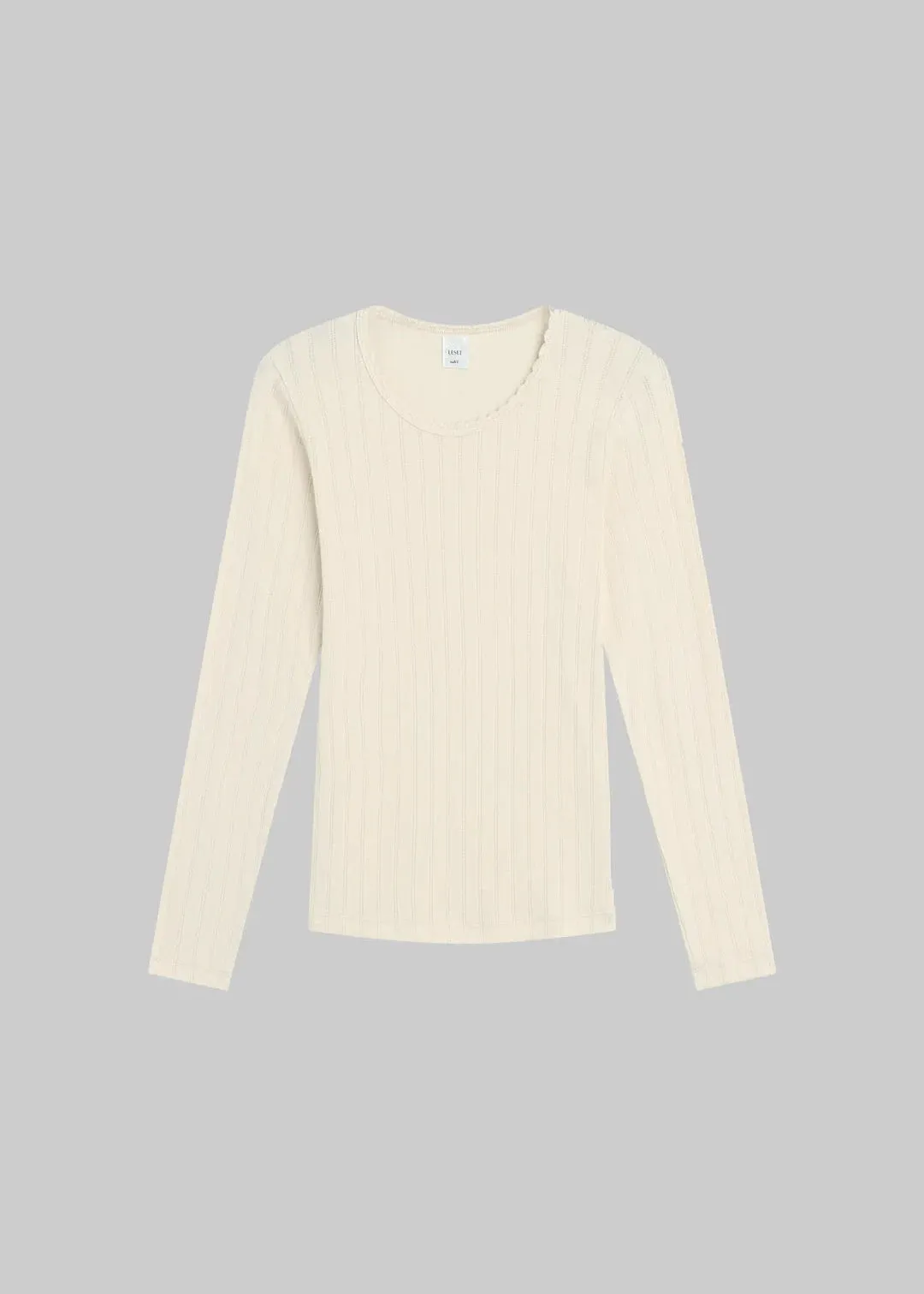 Pointelle Slim Fit Long Sleeve