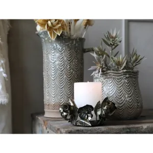 Portacandela Metal Roses
