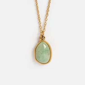 Puzzle Pebble Aventurine Stone Necklace