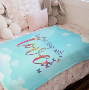 "Do All Things With Love" Plush Fleece Blanket